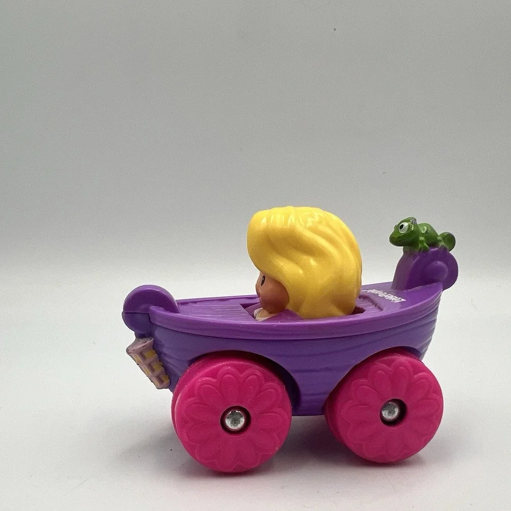 Fisher Price Disney Little People Wheelies Tangled Rapunzel Boat Pascal Car 2013
